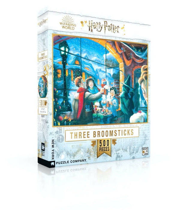 New York Puzzle Company Three Broomsticks, 500 Piece Jigsaw Puzzle