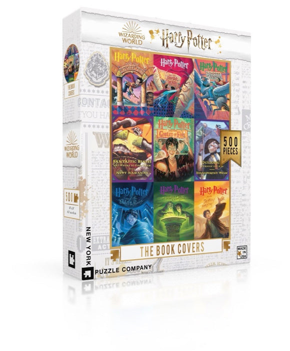 New York Puzzle Company Book Cover Collage, 500 Piece Jigsaw Puzzle