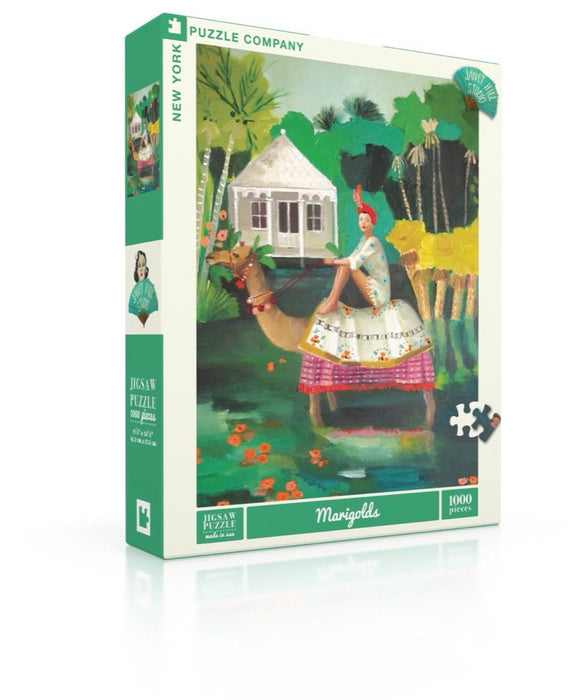 New York Puzzle Company Marigolds, 1000 Piece Jigsaw Puzzle