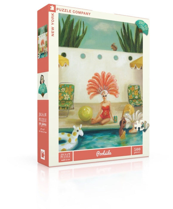 New York Puzzle Company Poolside, 500 Piece Jigsaw Puzzle