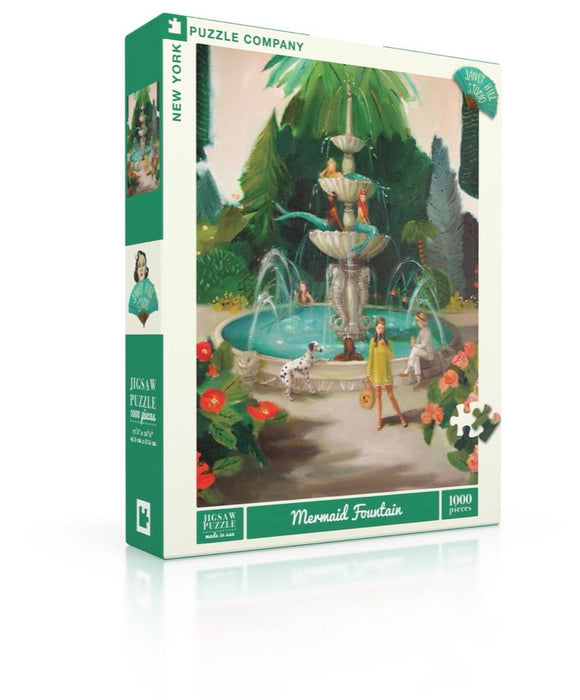 New York Puzzle Company Mermaid Fountain, 1000 Piece Jigsaw Puzzle