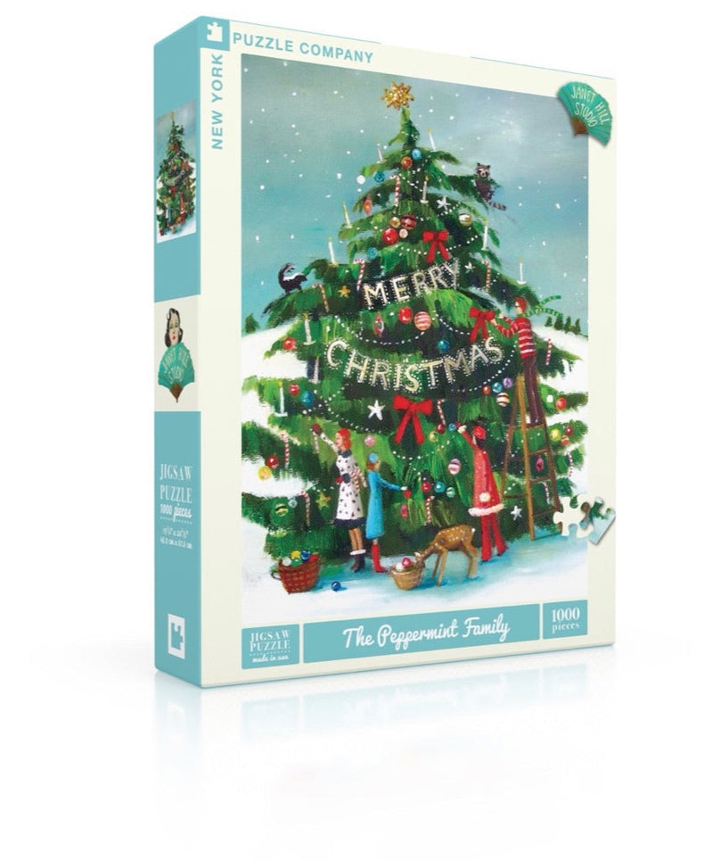 New York Puzzle Company The Peppermint Family, 1000 Piece Jigsaw Puzzle