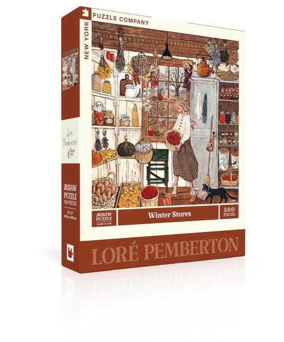 New York Puzzle Company Winter Stores, 500 Piece Jigsaw Puzzle