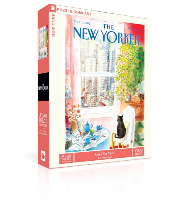 New York Puzzle Company Cat's Eye View, 1000 Piece Jigsaw Puzzle