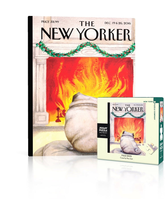 New York Puzzle Company Yule Dog Mini, 100 Piece Jigsaw Puzzle