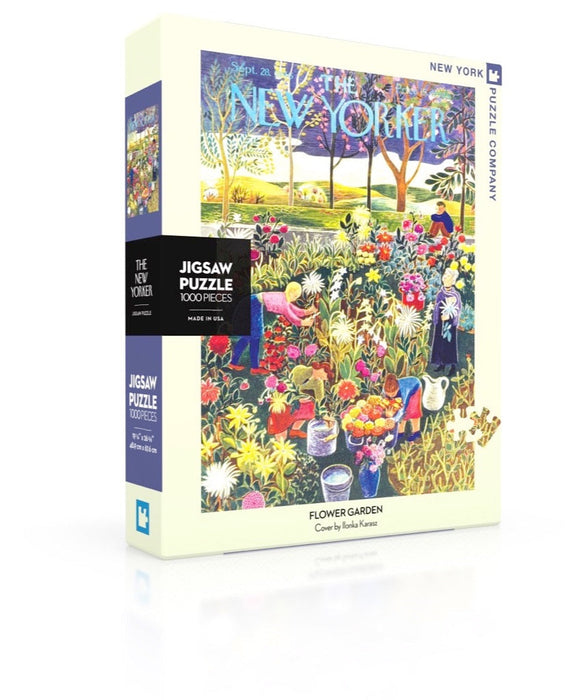 New York Puzzle Company Flower Garden, 1000 Piece Jigsaw Puzzle