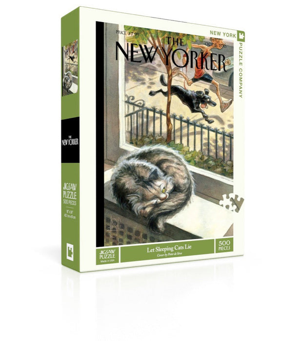 New York Puzzle Company Let Sleeping Cats Lie, 500 Piece Jigsaw Puzzle