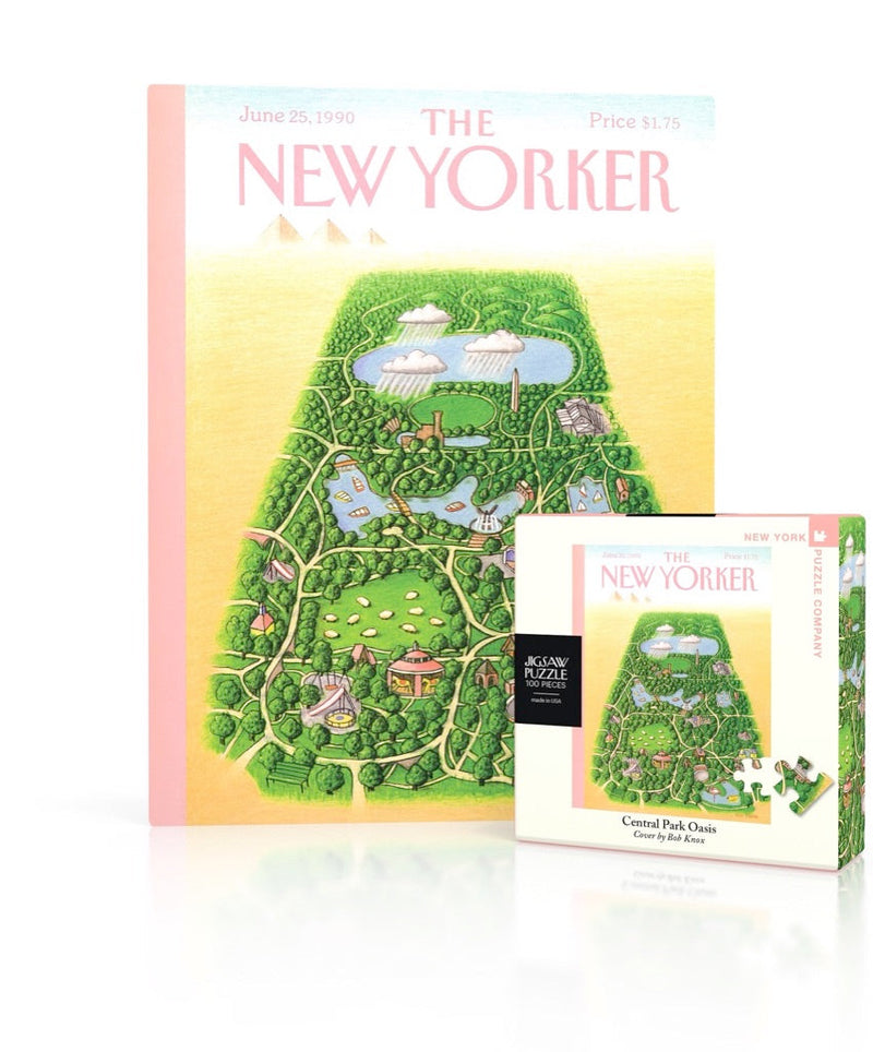 New York Puzzle Company Central Park Oasis Mini, 100 Piece Jigsaw Puzzle