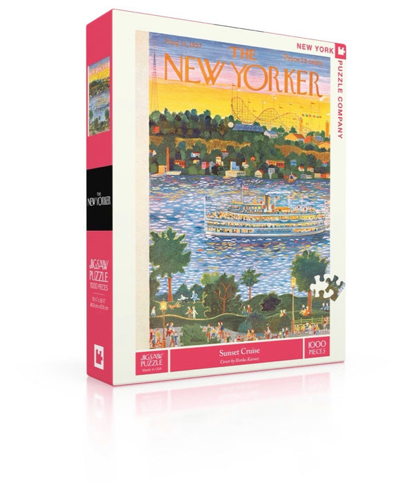 New York Puzzle Company Sunset Cruise, 1000 Piece Jigsaw Puzzle