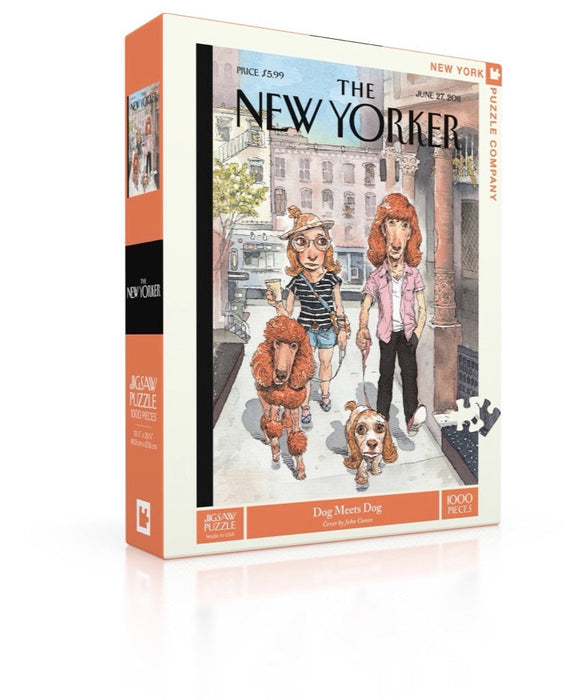 New York Puzzle Company Dog Meets Dog, 1000 Piece Jigsaw Puzzle