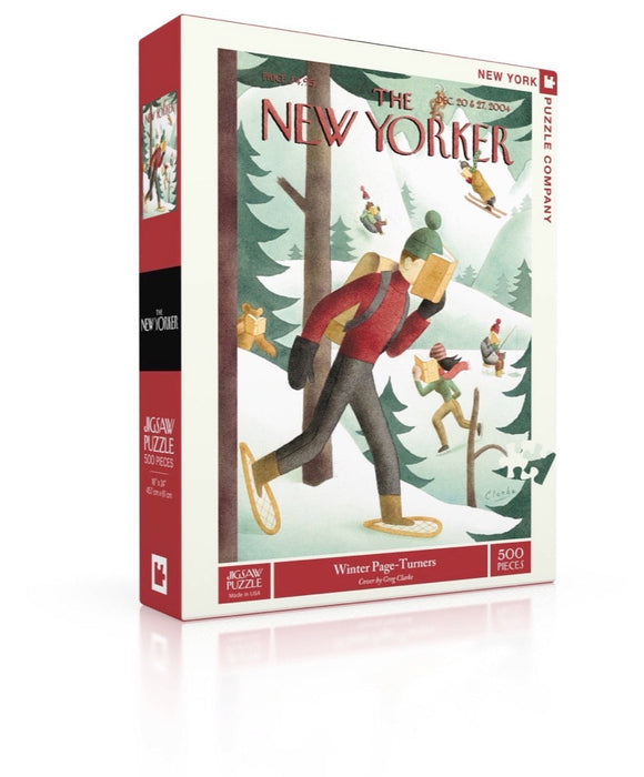 New York Puzzle Company Winter Page-Turners, 500 Piece Jigsaw Puzzle