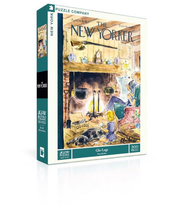 New York Puzzle Company Glo-Logs, 500 Piece Jigsaw Puzzle