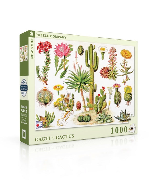 New York Puzzle Company Cacti ~ Cactus, 1000 Piece Jigsaw Puzzle