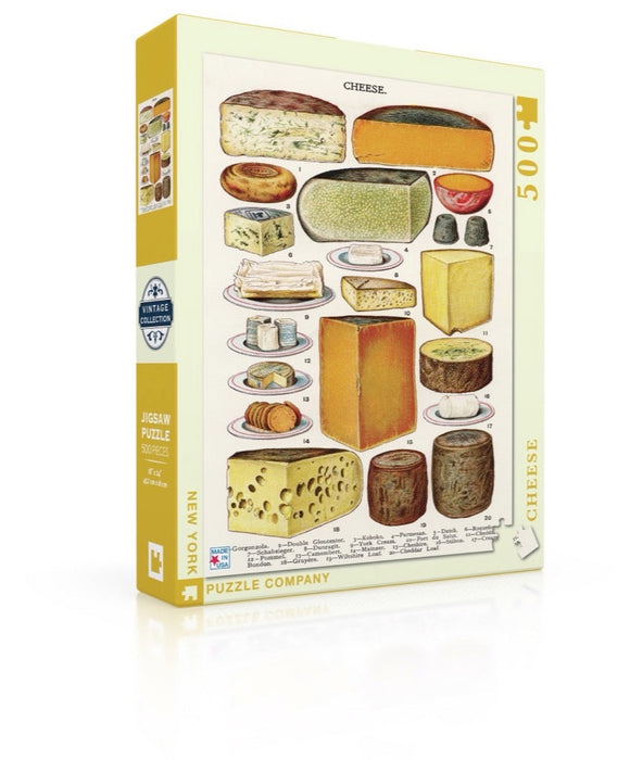 New York Puzzle Company Cheese, 500 Piece Jigsaw Puzzle