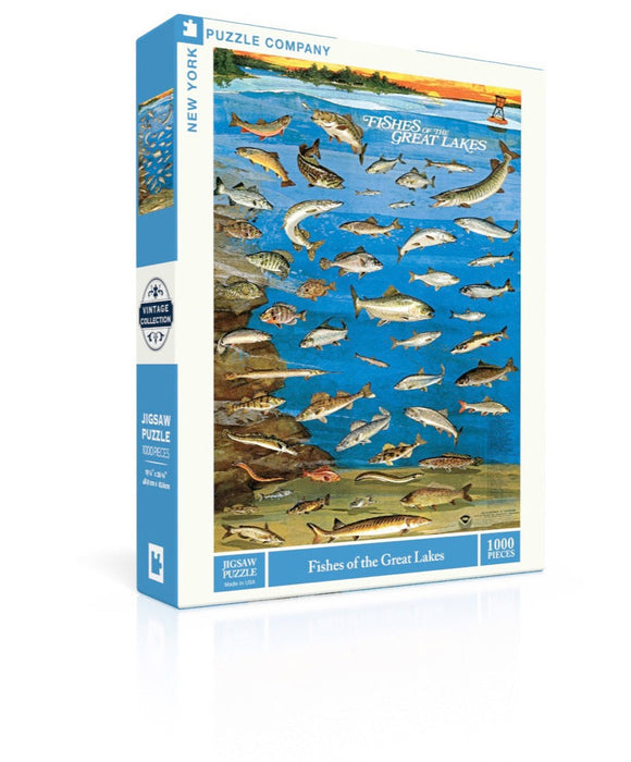 New York Puzzle Company Fishes of the Great Lakes, 1000 Piece Jigsaw Puzzle