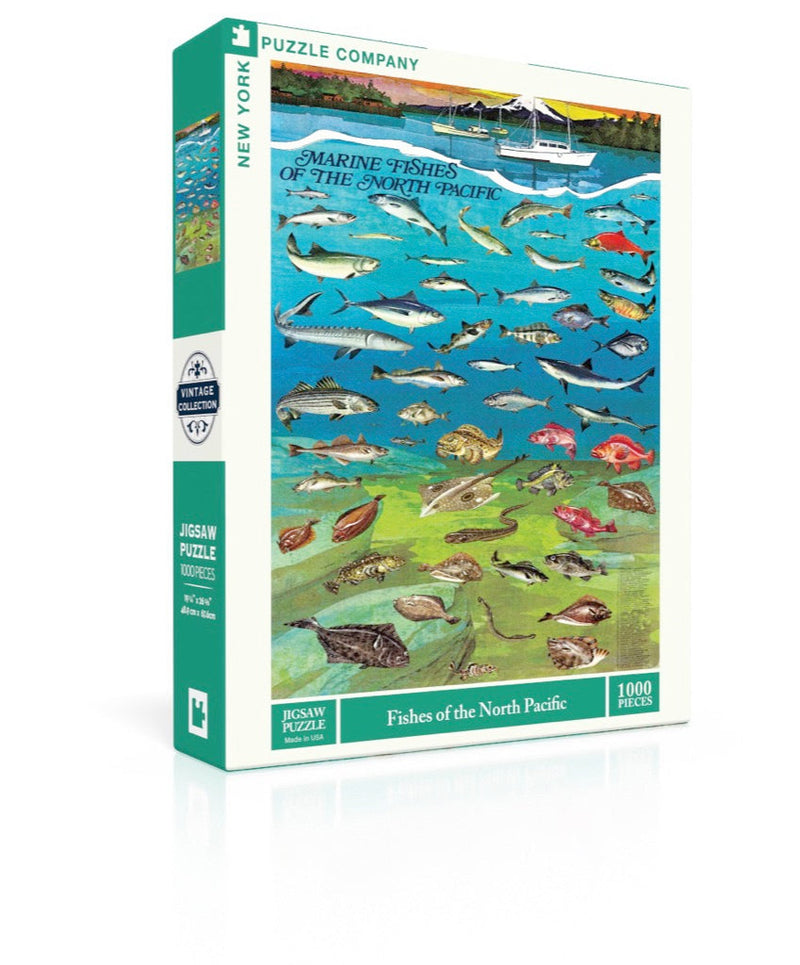 New York Puzzle Company Fishes of the North Pacific, 1000 Piece Jigsaw Puzzle
