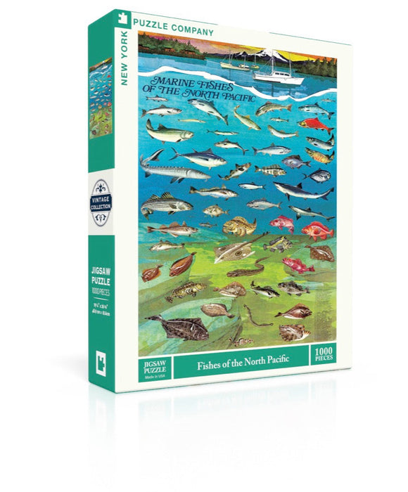New York Puzzle Company Fishes of the North Pacific, 1000 Piece Jigsaw Puzzle