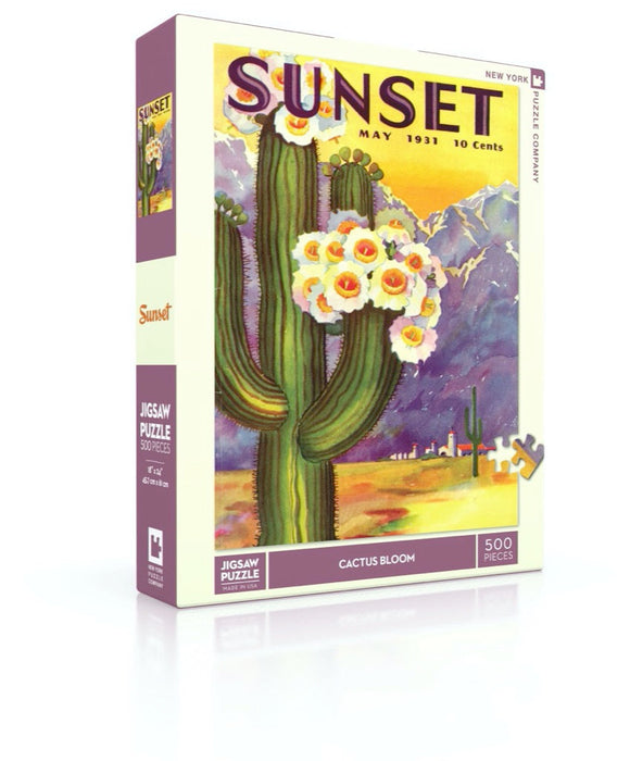 New York Puzzle Company Cactus Blooms, 500 Piece Jigsaw Puzzle