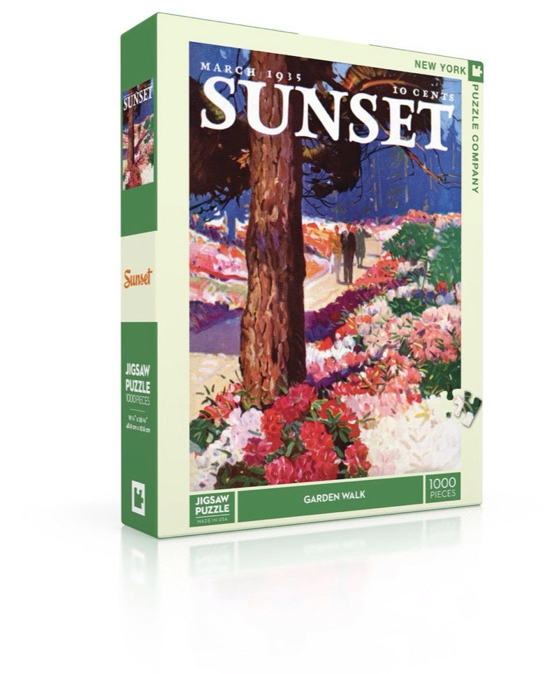 New York Puzzle Company Garden Walk, 1000 Piece Jigsaw Puzzle