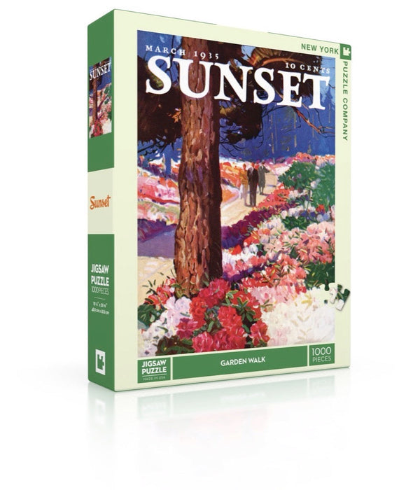 New York Puzzle Company Garden Walk, 1000 Piece Jigsaw Puzzle