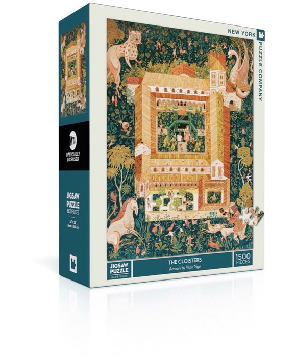 New York Puzzle Company The Cloisters, 1500 Piece Jigsaw Puzzle