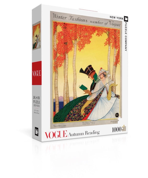 New York Puzzle Company Autumn Reading, 1000 Piece Jigsaw Puzzle