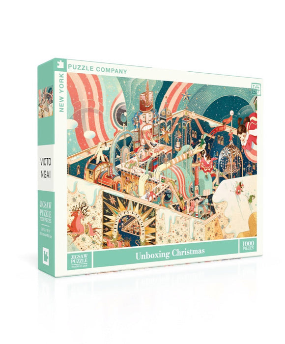 New York Puzzle Company Unboxing Christmas, 1000 Piece Jigsaw Puzzle