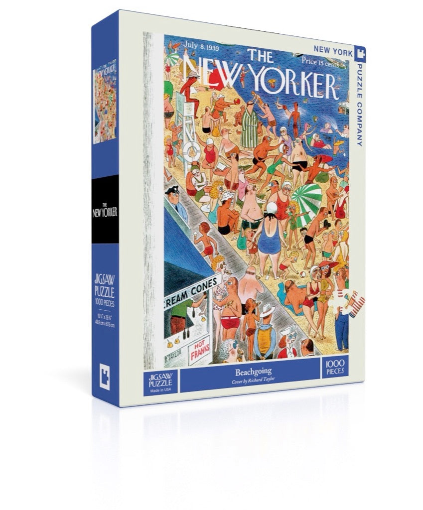 New York Puzzle Company Beachgoing, 1000 Piece Jigsaw Puzzle — White ...