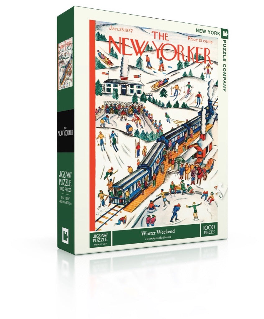 New York Puzzle Company Winter Weekend, 1000 Piece Jigsaw Puzzle ...
