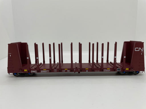 OVRTRAINS 65028 HO Scale FCA 52' Bulkhead Pipe Car CN/DWC 200132
