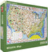 New York Puzzle Company Wildlife Map, 2000 Piece Jigsaw Puzzle