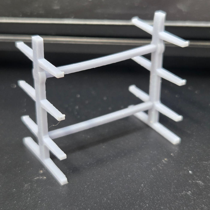 3G Resin Prints B-00037 HO Scale Raw Material Rack (Unpainted Resin)