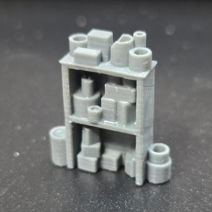 3G Resin Prints B-00011 HO Scale Shop Storage Shelves (Unpainted Resin Pack of 4)