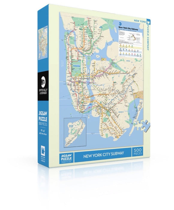 New York Puzzle Company New York Subway Map, 500 Piece Jigsaw Puzzle
