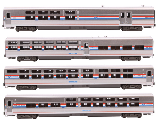 Kato 106-8004-1 N Scale Phase III Amtrak Viewliner II 4 Car Set with Lights