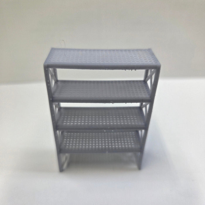 3G Resin Prints B-00036 HO Scale Warehouse Racks with Mesh (Unpainted Resin)