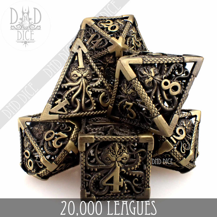 DND DICE 20,000 Leagues Metal Dice Set (Gift Box)