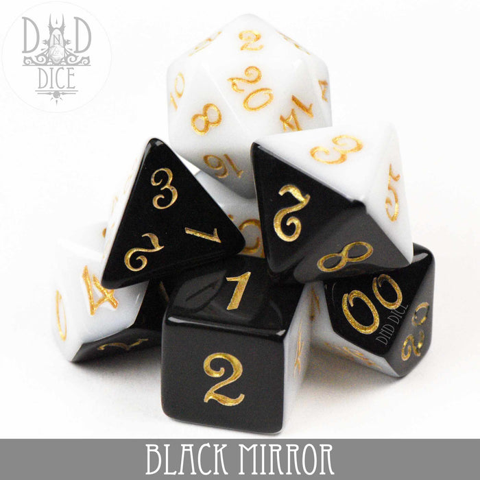 DND DICE Black Mirror Dice Set