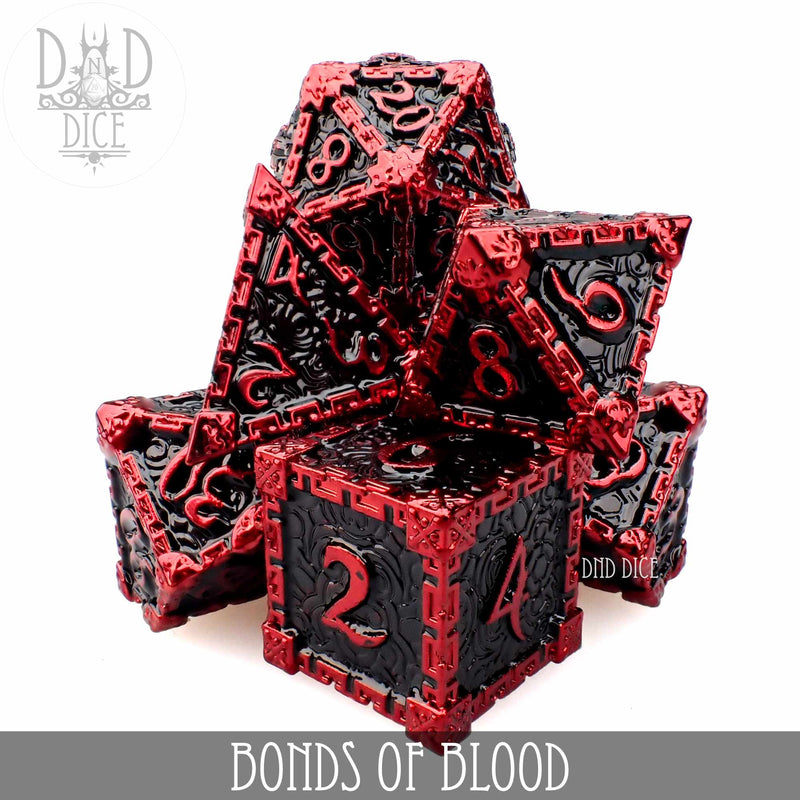 DND DICE Bonds of Blood Metal Dice Set