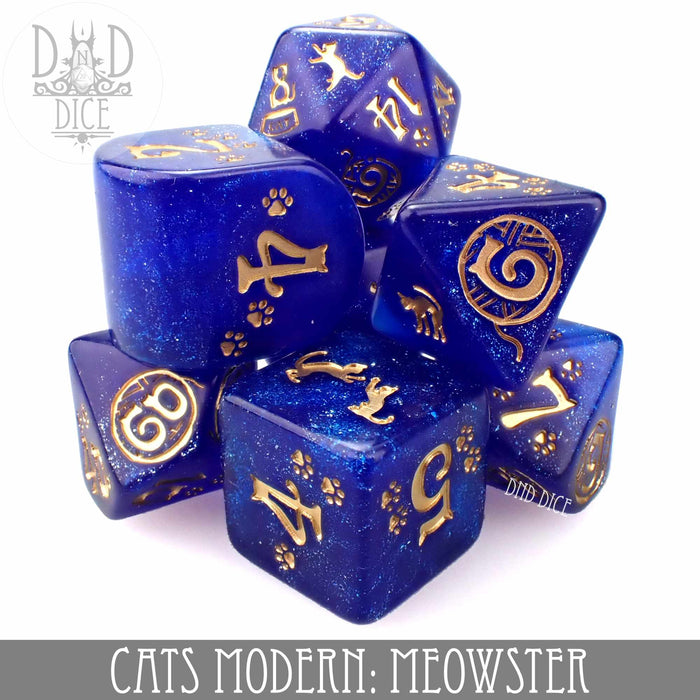 DND DICE Cats Modern: Meowster Dice Set