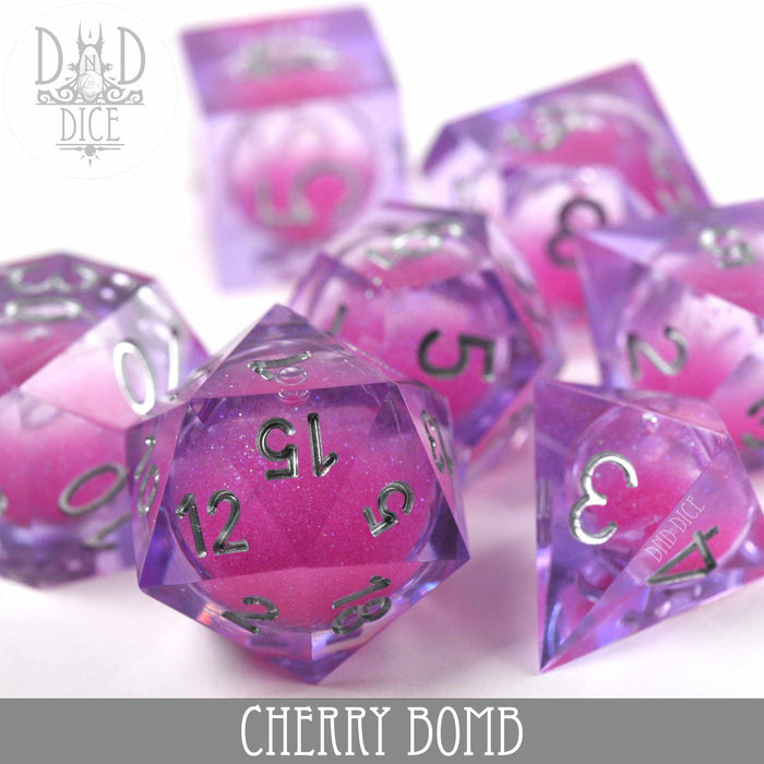 DND DICE Cherry Bomb Liquid Core Dice Set