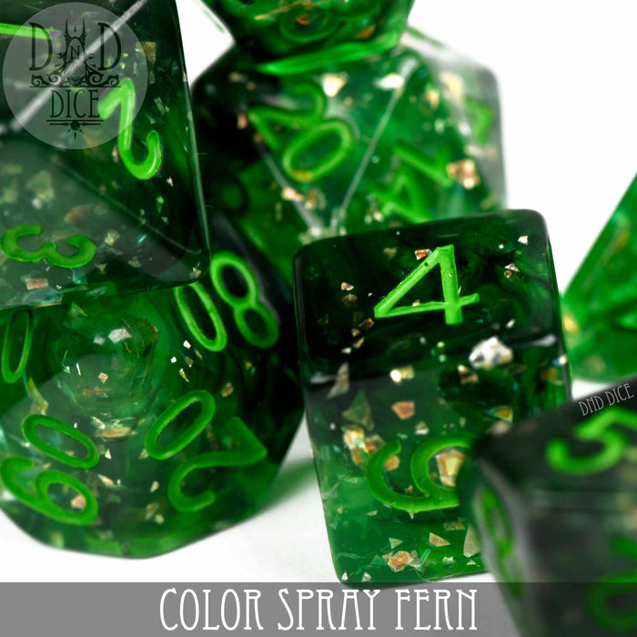 DND DICE Color Spray Fern Dice Set