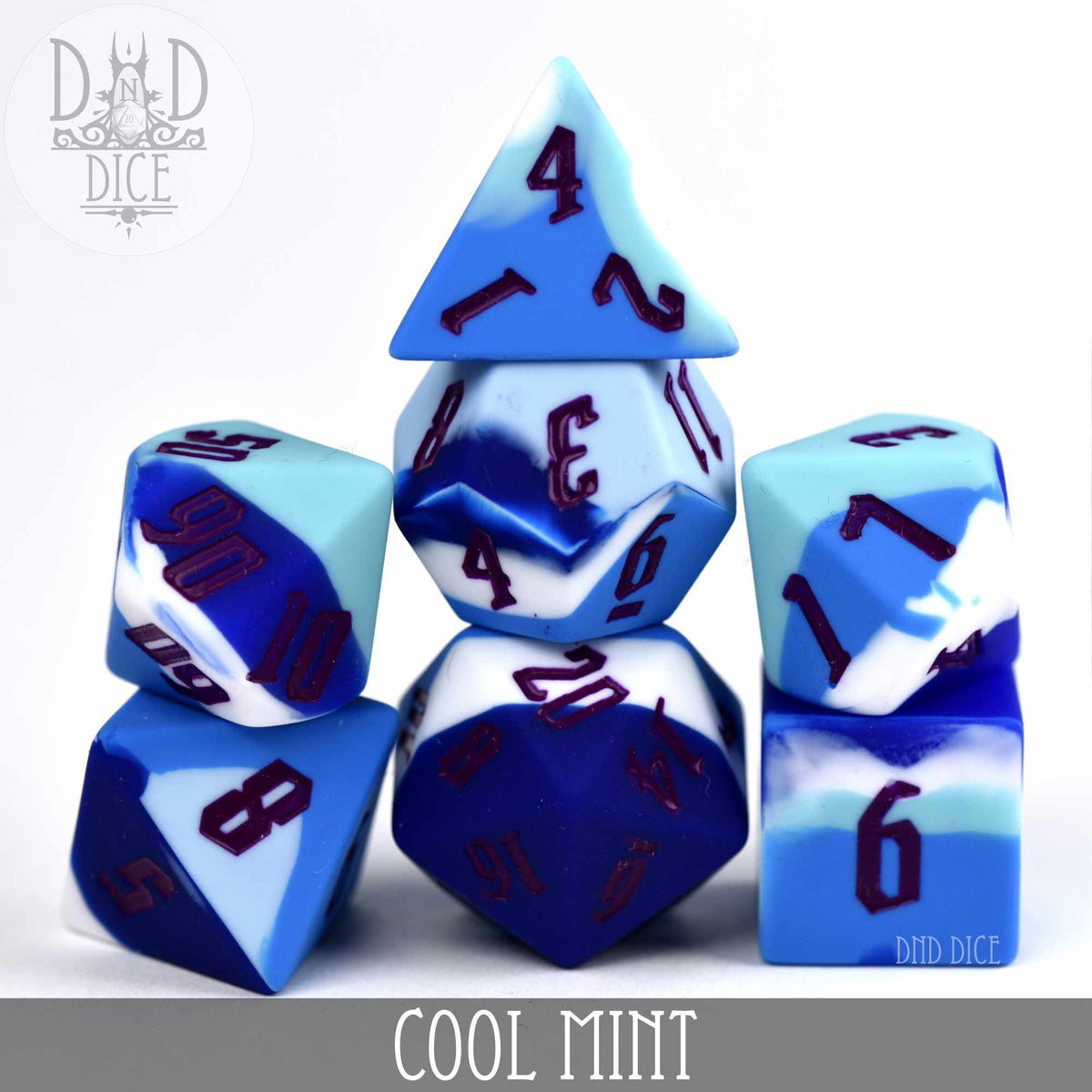 DND DICE Cool Mint Silicone Dice Set — White Rose Hobbies