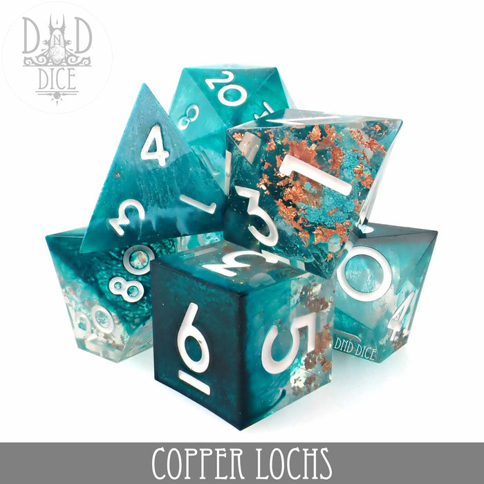 DND DICE Copper Lochs Handmade Dice Set
