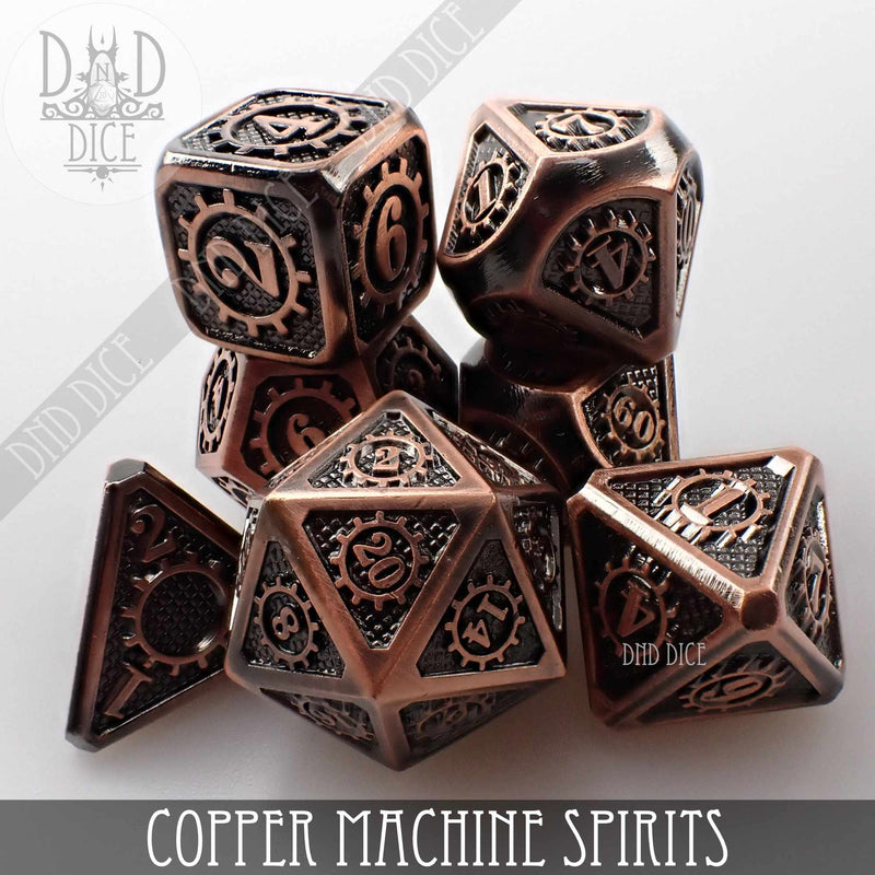 DND DICE Copper Machine Spirits Metal Dice Set