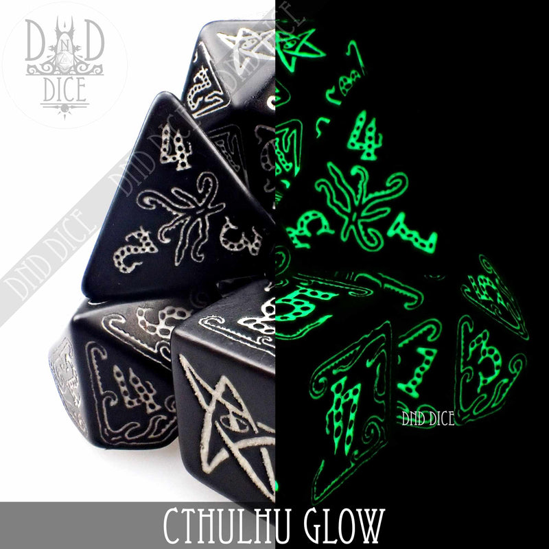 DND DICE Call of Cthulhu Glow in the Dark Dice Set