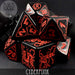 DND DICE CyberPunk Blood over Chrome Dice Set