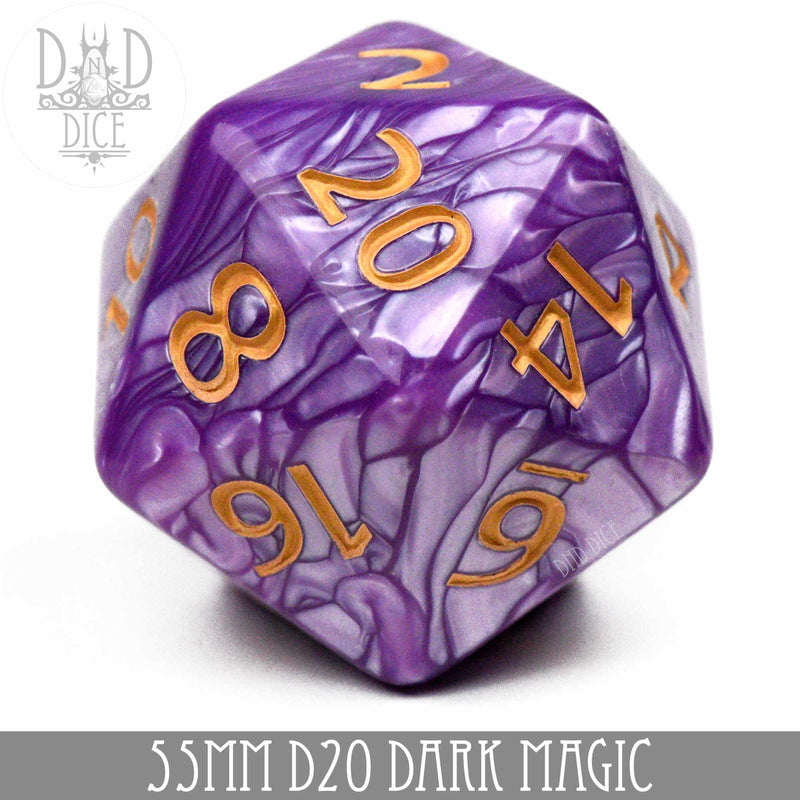 DND DICE 55mm D20 - Dark Magic