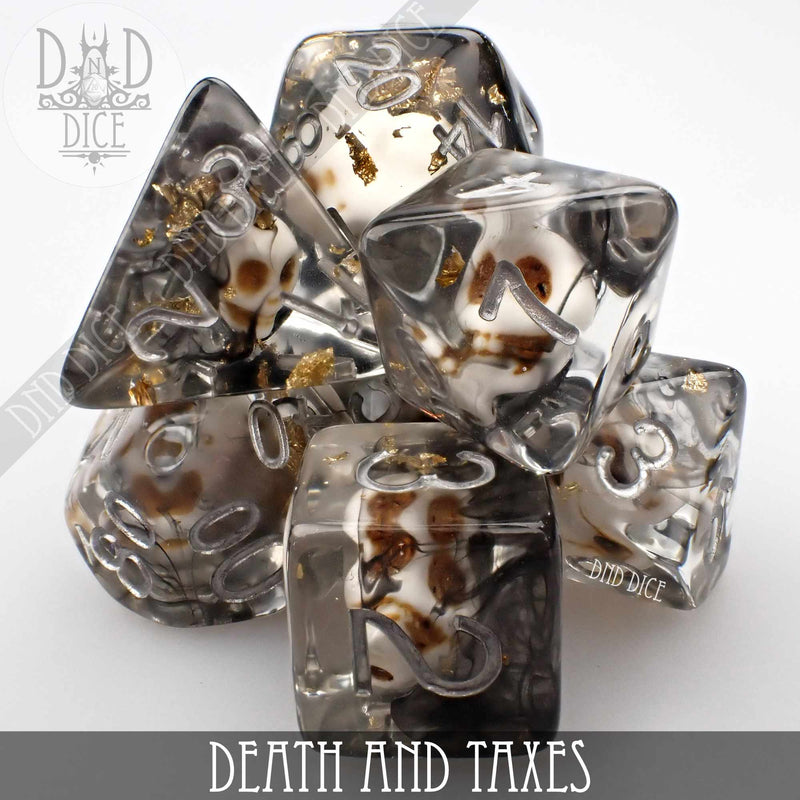 DND DICE Death and Taxes Dice Set