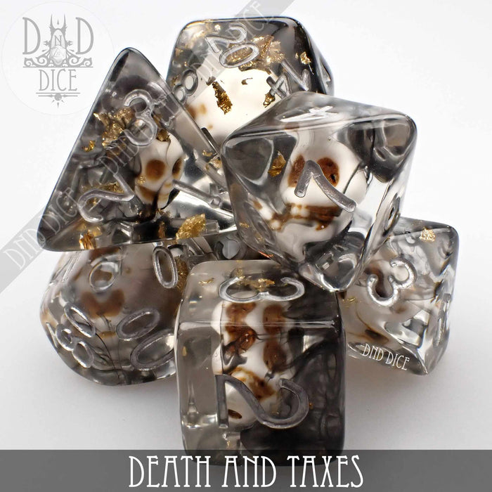 DND DICE Death and Taxes Dice Set